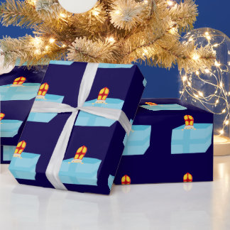 Papel De Presente Crianças Fofas Arte Fofo Divertido St. Nick Sinter
