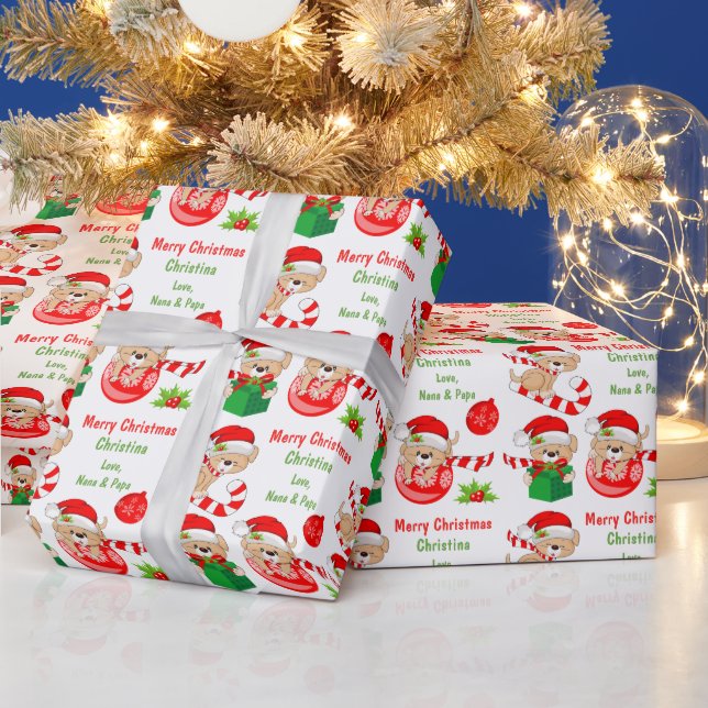 Papel De Presente Crianças Fofas de Natal Bonitas (Feriados)