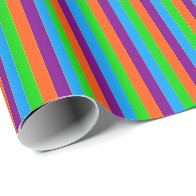 Papel De Presente Crianças Loucas Cores De Presente Com 06 Laminados (Ponta do rolo)