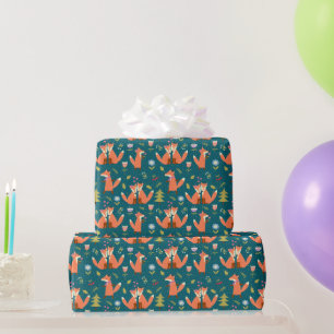 Papel De Presente Crianças Raposa de Floresta Cura no Amor