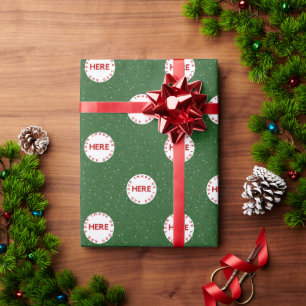Papel De Presente Criar fotos personalizadas ou logotipo Natal verde
