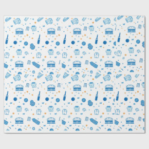 Papel De Presente Cricket Desenho à Mão Doodle Padrão Sem Costura Di