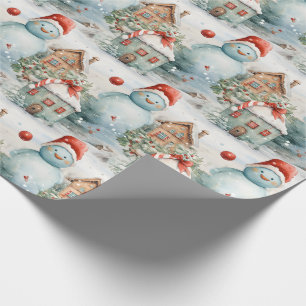 Papel De Presente Crie a sua vila gigante de boneco de neve