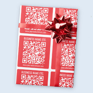 Papel De Presente Crie instantaneamente seu próprio código QR Verm
