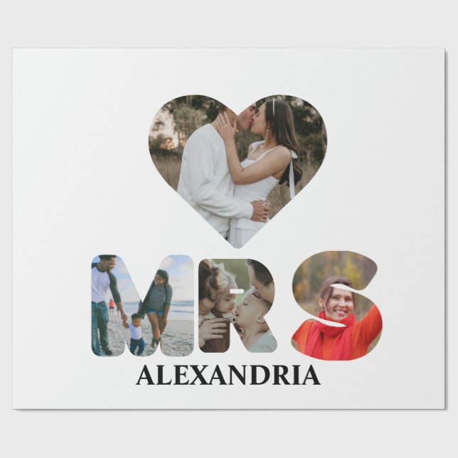 Papel De Presente Crie o seu próprio casal Sr. e Sra. Fotografia Mat (Aberto)