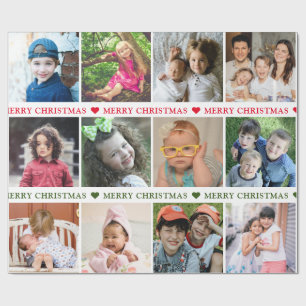 Papel De Presente Crie seu próprio 12 Foto Colagem Feliz Natal