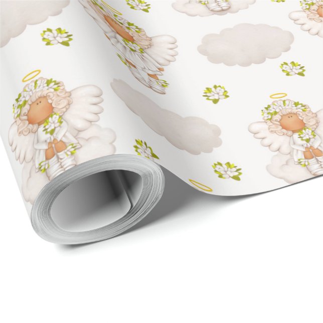 Papel De Presente Crie Seu Próprio Anjozinho Fofo (Ponta do rolo)
