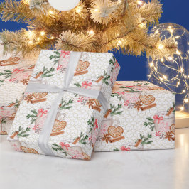 Papel De Presente Crie seu próprio chocolate quente cremoso e dourad