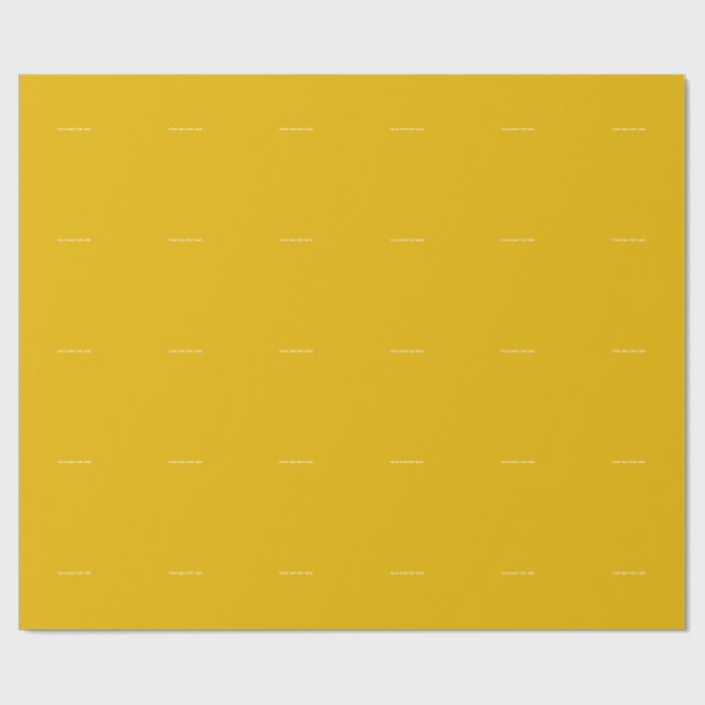 Papel De Presente Crie Seu Próprio Design Amarelo Personalizado (Aberto)