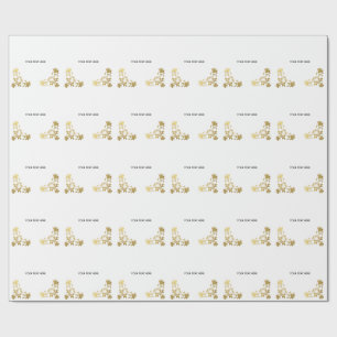 Papel De Presente Crie seu próprio elegante dourado