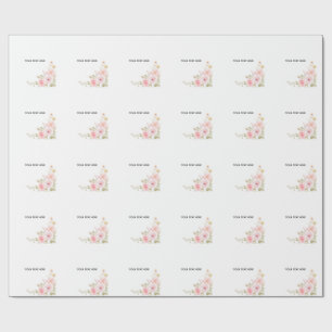 Papel De Presente Crie Seu Próprio Floral 