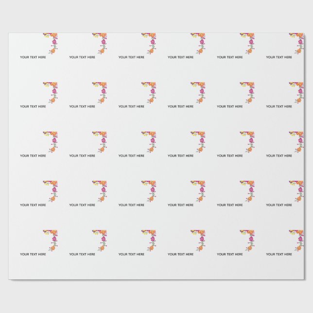 Papel De Presente Crie Seu Próprio Floral  (Aberto)