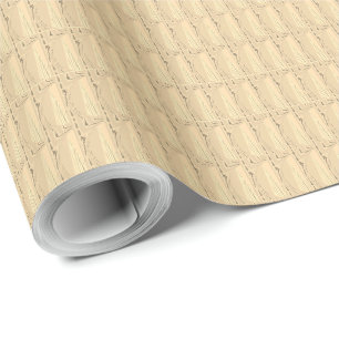 Papel De Presente Crie Seu Próprio Grão de Madeira Personalizado Nat