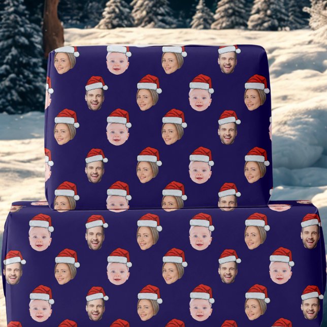 Papel De Presente Crie Seu Próprio Rosto de Chapéu de Papai Noel 3 F (Criador carregado)