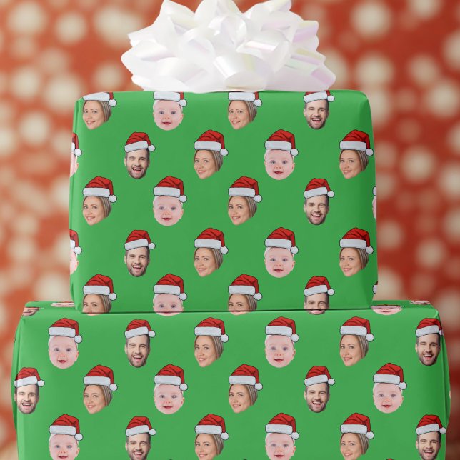 Papel De Presente Crie Seu Próprio Rosto de Chapéu de Papai Noel 3 F (Criador carregado)