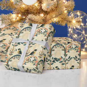 Papel De Presente Crie Seus Próprios Arcos Multicoloridos Pássaros F