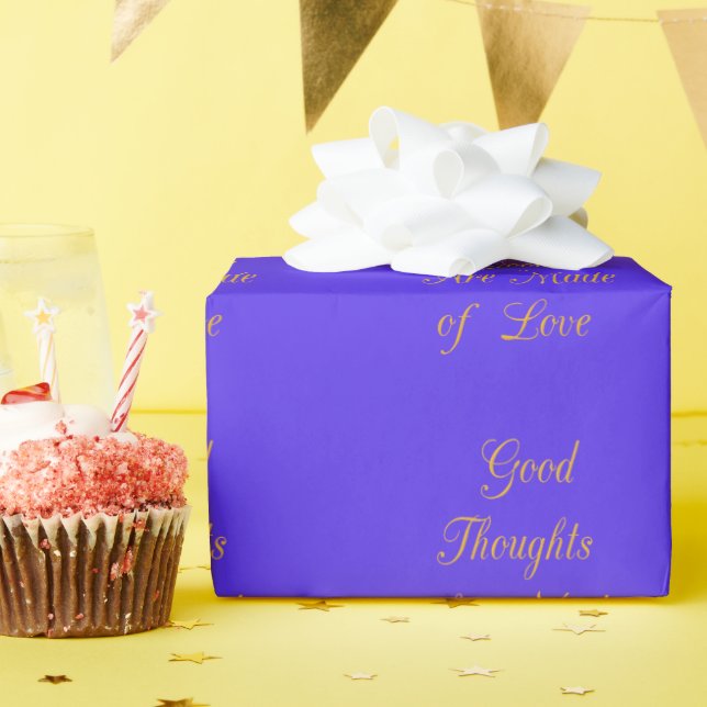 Papel De Presente Crie Seus Próprios Pensamentos Positivos Com Amor  (Festa de aniversário)