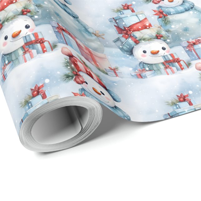 Papel De Presente Crie seus próprios presentes na neve (Ponta do rolo)