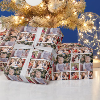 Papel De Presente Crie Sua Própria Colagem de 6 Fotos 