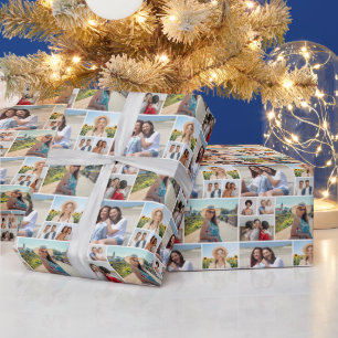 Papel De Presente Crie Sua Própria Colagem de 8 Fotos