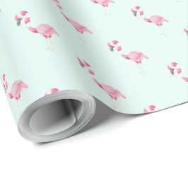 Papel De Presente Crie Sua Própria Escolha de Cor Flamingos de Horte