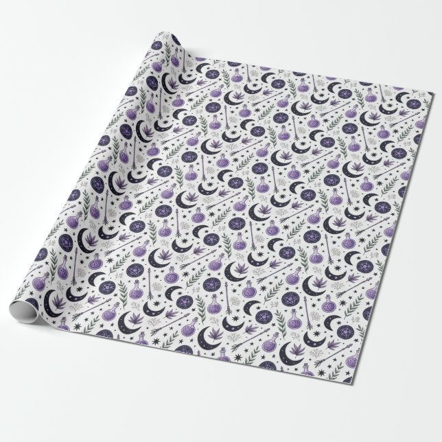 Papel De Presente Crie Sua Própria Magia Noturna de Lua Crescente Ro (Desenrolado)