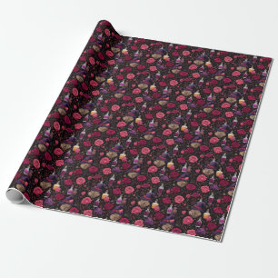Papel De Presente Crie Suas Próprias Rosas Rosa Vermelho Roxo Feitic