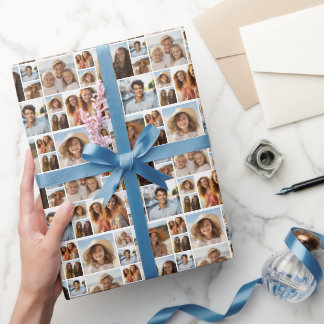Papel De Presente Crie uma colagem de fotos personalizada com 6 foto