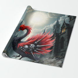 Papel De Presente Crimson Cathedral Swan.