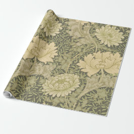 Papel De Presente Crisântemo Flor de Salvia William Morris