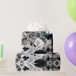 Papel De Presente Cristais brancos no espaço externo negro