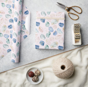 Papel De Presente Cristais de Quartzo Rosa Lápis-Lazúli