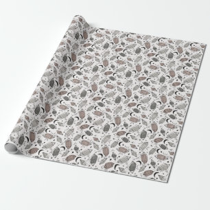 Papel De Presente Cristais, Lua, Estrelas, Design sobrepostos.