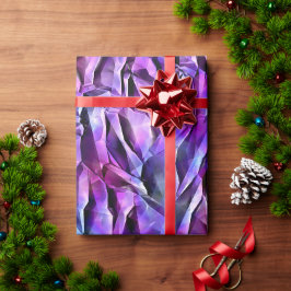 Papel De Presente Cristais roxos.