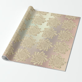 Papel De Presente Cristais Swarovski Dourados Champaço Infinidade Es