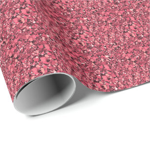 Papel De Presente Cristal de Druzy - vermelho da grandada