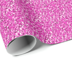Papel De Presente Cristal Druzy - cor-de-rosa fuchsia