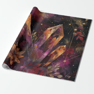 Papel De Presente Cristal Floral da Galáxia Âmice Mística (11)