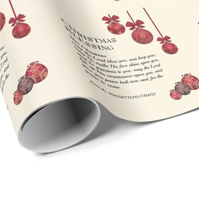 Papel De Presente cristão | QUE O SENHOR O ABENÇOE | Natal (Ponta do rolo)