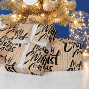 Papel De Presente Cristo De Madeira Rústica Mas Natal Religioso