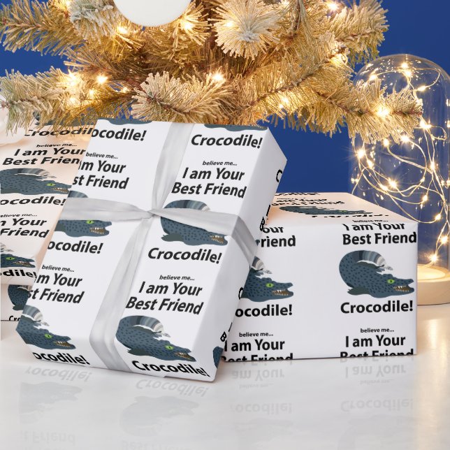 Papel De Presente Crocodilo Alligator Funny Crocodilo (Feriados)