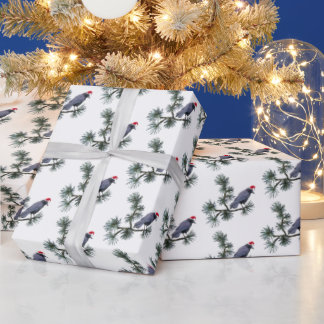 Papel De Presente Crow Pine Holiday Wrapping Paper