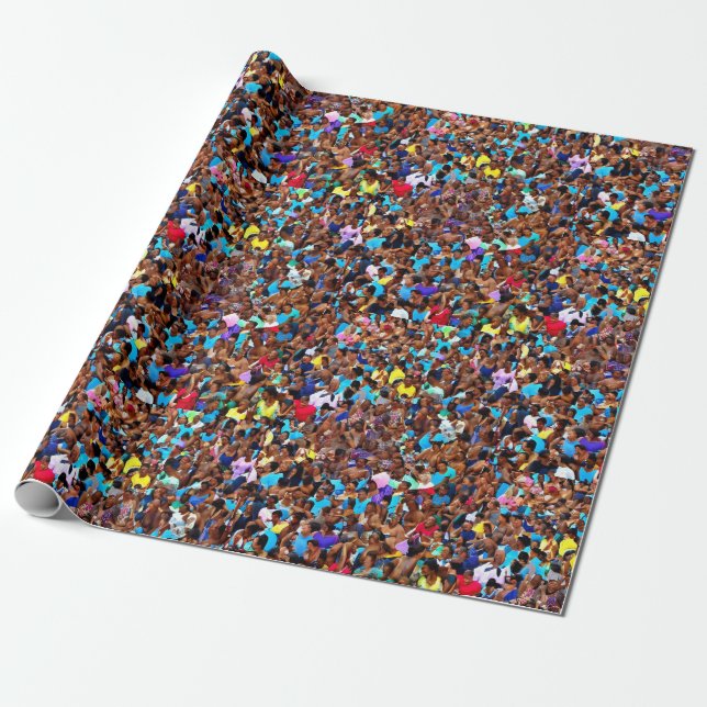 Papel De Presente Crowd of people Wrapping Paper  (Desenrolado)