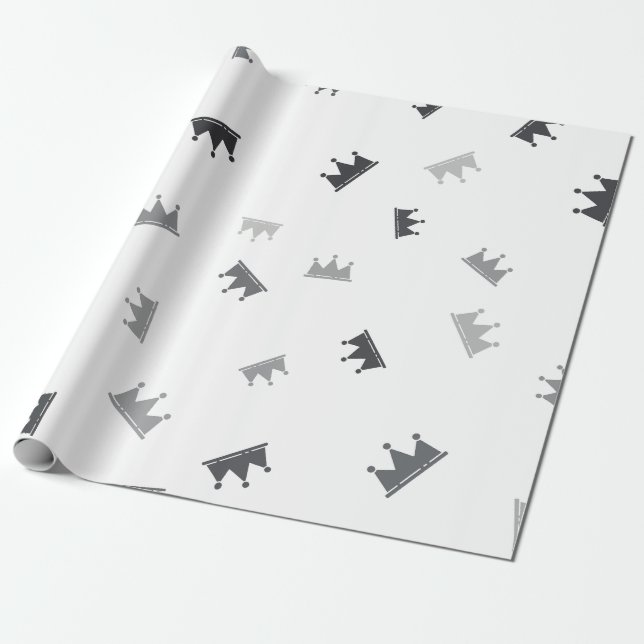 Papel De Presente Crowns Tortos | Casamentos Luxuosos (Desenrolado)