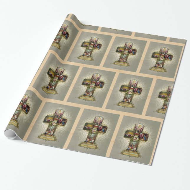 Papel De Presente Cruz da páscoa (Desenrolado)