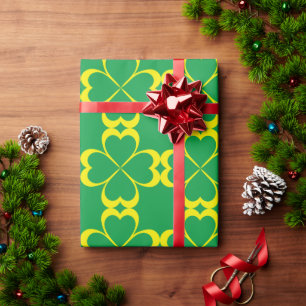 Papel De Presente Cruz da trevo irlandesa para o Dia de São Patrício