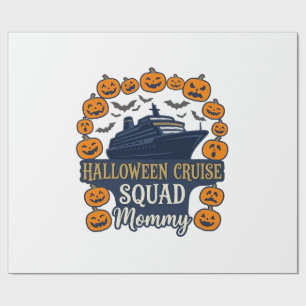 Papel De Presente Cruzeiro de Halloween Equipe Mamãe Navio Abóboras