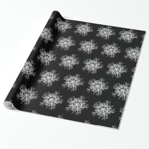 Papel De Presente Crystal Snowflakes