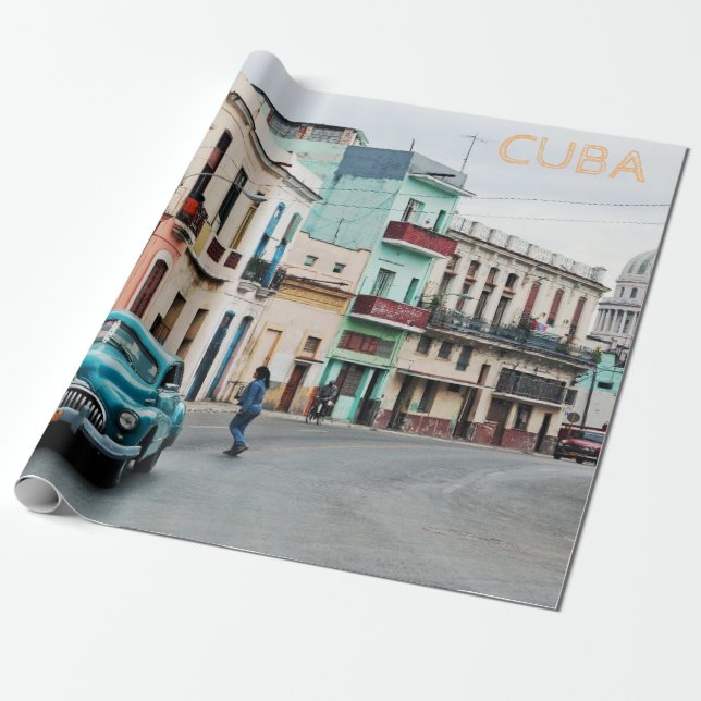 Papel De Presente Cuba (Desenrolado)