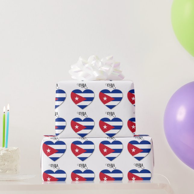 Papel De Presente Cuba Love (Presentes para festas)